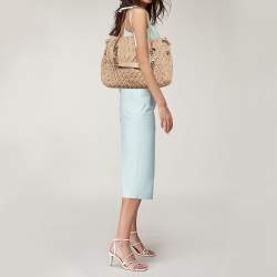 Pre Owned Bvlgari Beige Matelasse Leather Monete Tote