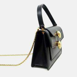 Pre Owned Bvlgari Black Leather X Alexander Wang Serpenti Tote and Shoulder Bag