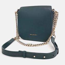 Pre Owned Bvlgari Green Leather crossbody bag