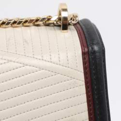 Pre Owned Bvlgari Tricolor Leather Serpenti Diamond Blast Shoulder Bag