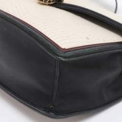 Pre Owned Bvlgari Tricolor Leather Serpenti Diamond Blast Shoulder Bag