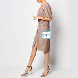 Pre Owned حقيبة بولغاري يد علوية سيربينتي فوريفر صغيرة جلد لامع أزرق