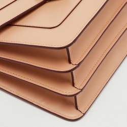 Pre Owned Bvlgari Beige Leather Serpenti Forever Small Top Handle Bag