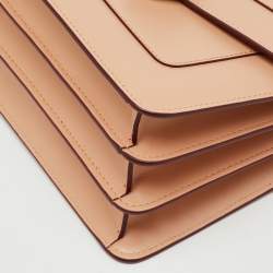 Pre Owned Bvlgari Beige Leather Serpenti Forever Small Top Handle Bag