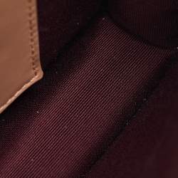 Pre Owned Bvlgari Beige Leather Serpenti Forever Small Top Handle Bag