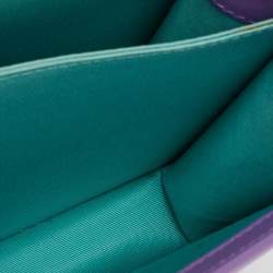 Pre Owned Bvlgari Purple Leather Serpenti Forever Small Top Handle Bag