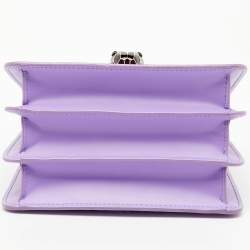 Pre Owned Bvlgari Purple Leather Serpenti Forever Small Top Handle Bag