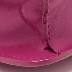 Pre Owned Bvlgari Fuchsia Stingray and Leather Small Serpenti Forever Crossbody Bag