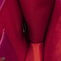 Pre Owned Bvlgari Fuchsia Stingray and Leather Small Serpenti Forever Crossbody Bag