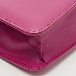 Pre Owned Bvlgari Fuchsia Stingray and Leather Small Serpenti Forever Crossbody Bag