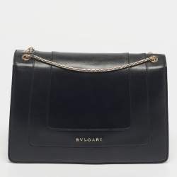 مملوكة مسبقًا حقيبة كتف بلغاري سيربنتي فوريفر جلد أخضر متوسط الحجم