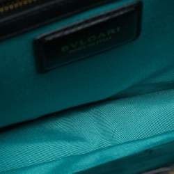 مملوكة مسبقًا حقيبة كتف بلغاري سيربنتي فوريفر جلد أخضر متوسط الحجم