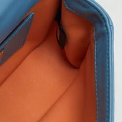 Pre Owned Bvlgari Light Blue Quilted Leather Mini Serpenti Cabochon Shoulder Bag