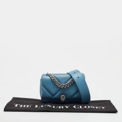 Pre Owned Bvlgari Light Blue Quilted Leather Mini Serpenti Cabochon Shoulder Bag