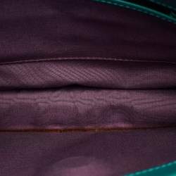 Pre Owned Bvlgari Green Leather Medium Serpenti Forever Shoulder Bag