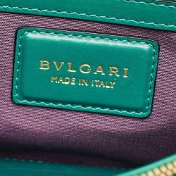 Pre Owned Bvlgari Green Leather Medium Serpenti Forever Shoulder Bag