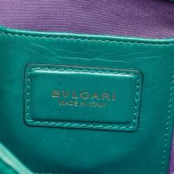 Pre Owned Bvlgari Green Leather Small Serpenti Forever Crossbody Bag