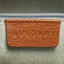 Pre Owned Bvlgari Brown Leather Double Pocket Dome Satchel