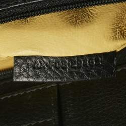 Pre Owned Bvlgari Black Leather Twist Tote