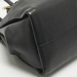 Pre Owned Bvlgari Black Leather Twist Tote