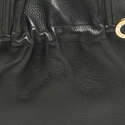 Pre Owned Bvlgari Black Leather Twist Tote
