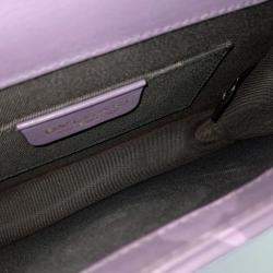 Pre Owned Bvlgari Purple Leather Serpenti shoulder bag