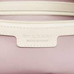 Pre Owned Bvlgari White Leather Twist Tote