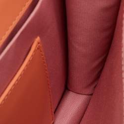 Pre Owned Bvlgari Light Orange Leather Serpenti Top Handle Bag