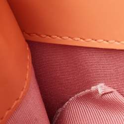 Pre Owned Bvlgari Light Orange Leather Serpenti Top Handle Bag