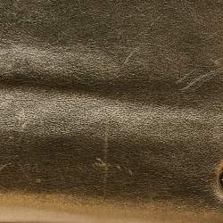 Pre Owned Bvlgari Gold Scaglie Leather Serpenti Forever Shoulder Bag