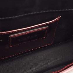 Pre Owned Bvlgari Serpenti Forever Small Burgundy Patent Leather Shoulder Bag