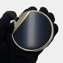 Pre Owned Bvlgari Serpenti Shoulder Bag Black/Gold Leather