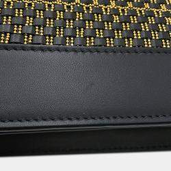 Pre Owned Bvlgari Serpenti Shoulder Bag Black/Gold Leather