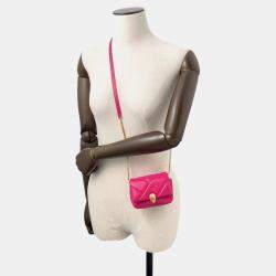 مملوكة مسبقًا حقيبة كتف بلغاري سيربنتي كابوشون جلد عجل وردي حجم مايكرو