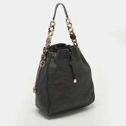 مملوكة مسبقًا حقيبة برباط بلغاري مونيت جلد أسود