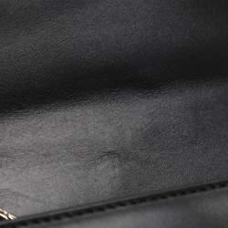 Pre Owned Bvlgari Serpenti Forever Black Embroidered Fabric and Leather Shoulder Bag