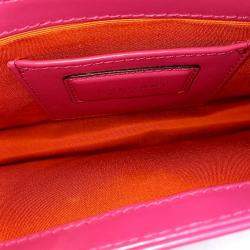 Pre Owned Bvlgari Pink Leather Serpenti Chain Shoulder Bag