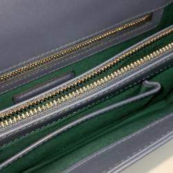 مملوكة مسبقًا حقيبة كتف بلغاري جلد أزرق بحري سيربنتي