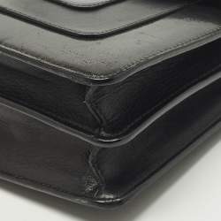 مملوكة مسبقًا Bvlgari Serpenti Forever Medium Black Mixed Leather Shoulder Bag