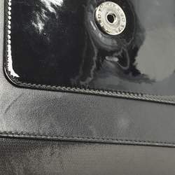 مملوكة مسبقًا Bvlgari Serpenti Forever Medium Black Mixed Leather Shoulder Bag