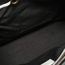 Pre Owned Bvlgari Scaglie Serpenti Light Green/White Karung and Leather Tote