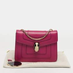 مملوكة مسبقًا حقيبة كتف بلغاري سيربنتي فورافر زرقاء تركواز جلد براءات صغيرة مع غطاء