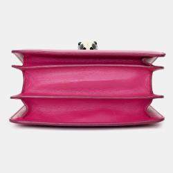 مملوكة مسبقًا Bvlgari Pink Stingray/Leather Serpenti Forever Top Handle Bag with Strap