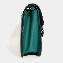 مملوكة مسبقًا Bvlgari Green Leather Serepenti Forever East-West Shoulder Bag