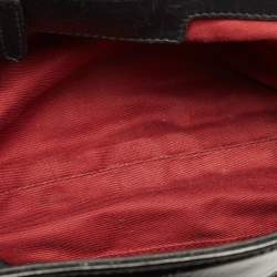 Pre Owned Bvlgari Chandra Black Patent Leather Shoulder Bag