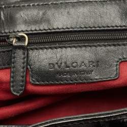 Pre Owned Bvlgari Chandra Black Patent Leather Shoulder Bag