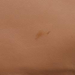 Pre Owned حقيبة بلغاري دويت جلد بني/بيج وجلد ثعبان بيد علوية