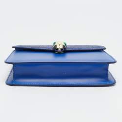 Pre Owned Bvlgari Serpenti Forever Small Stingray and Leather Crossbody Bag