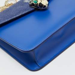 Pre Owned Bvlgari Serpenti Forever Small Stingray and Leather Crossbody Bag