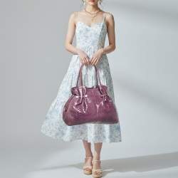 Pre Owned حقيبة بلغاري تويستينو تينا جلد بايثون بنفسجي